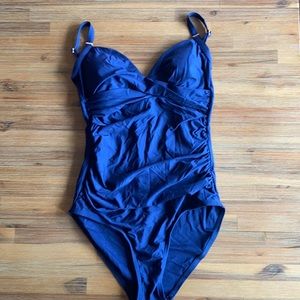 Calvin Klein one piece navy swim suit, sz 4
